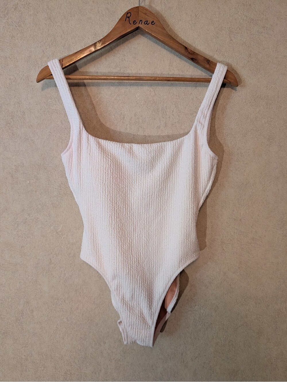 J CREW white crinkle one piece swimsuit sz 4 NWT